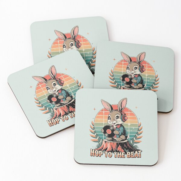 Item preview, Retro DJ Bunny with Vinyl Record   - World Music Day designed and sold by Art-Arcade6.