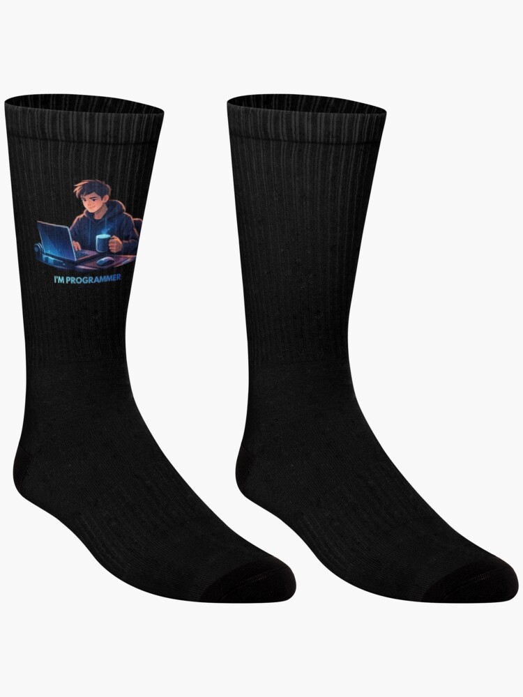 Thumbnail 3 of 5, Socks, I’m Programmer designed and sold by Recezio.