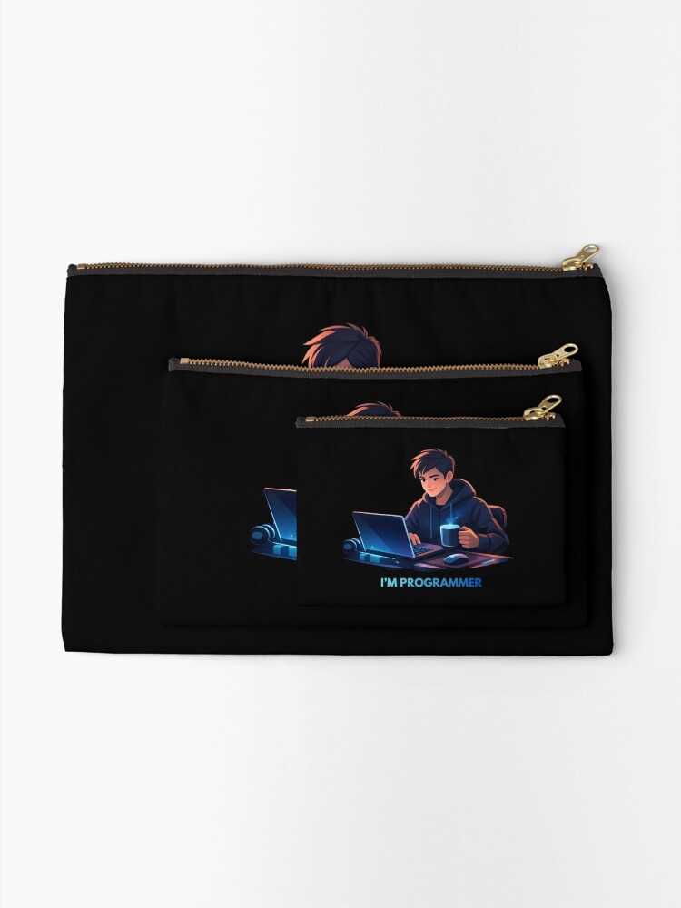 Thumbnail 2 of 4, Zipper Pouch, I’m Programmer designed and sold by Recezio.