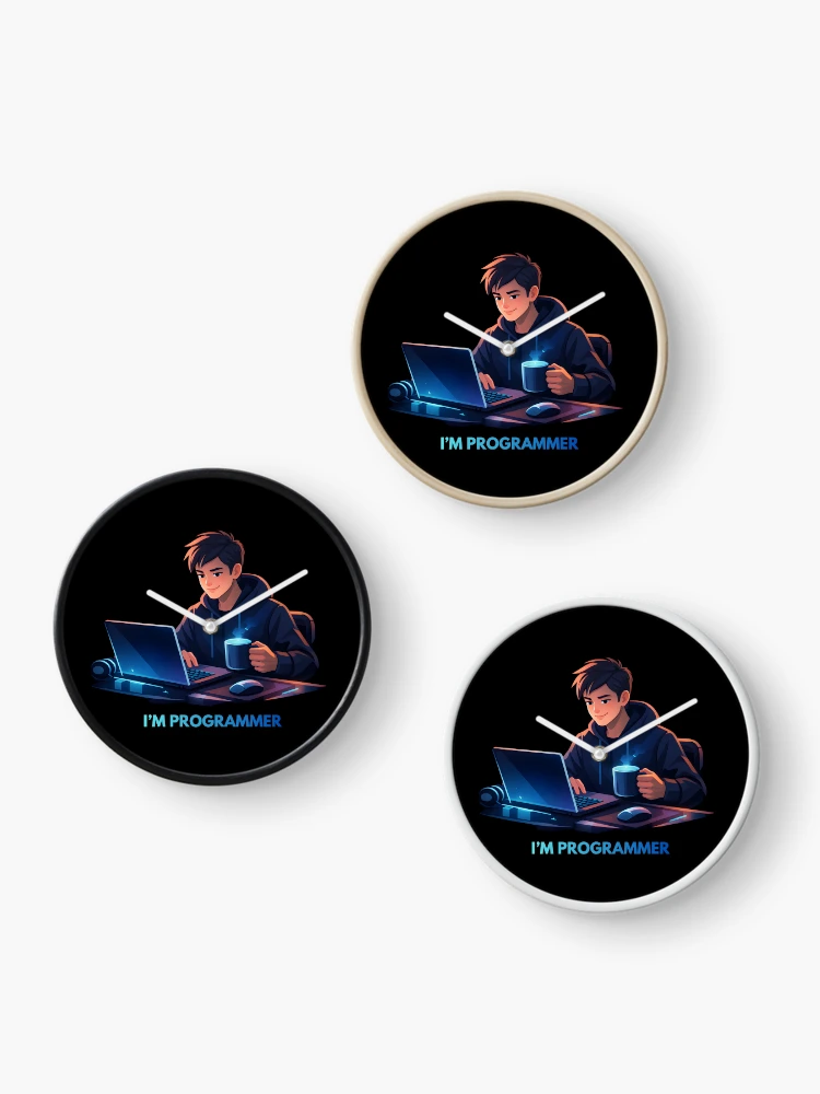 Thumbnail 3 of 4, Clock, I’m Programmer designed and sold by Recezio.