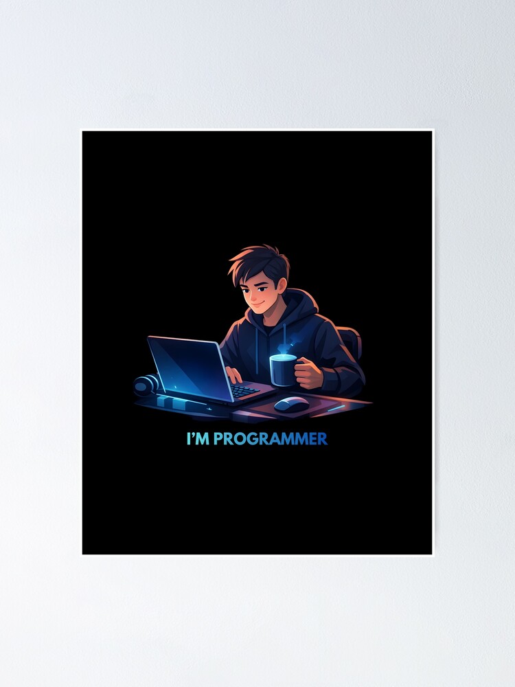 Thumbnail 1 of 3, Poster, I’m Programmer designed and sold by Recezio.