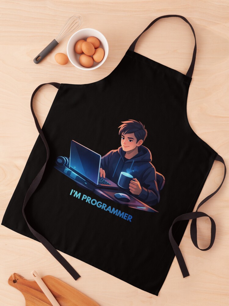 Thumbnail 1 of 6, Apron, I’m Programmer designed and sold by Recezio.
