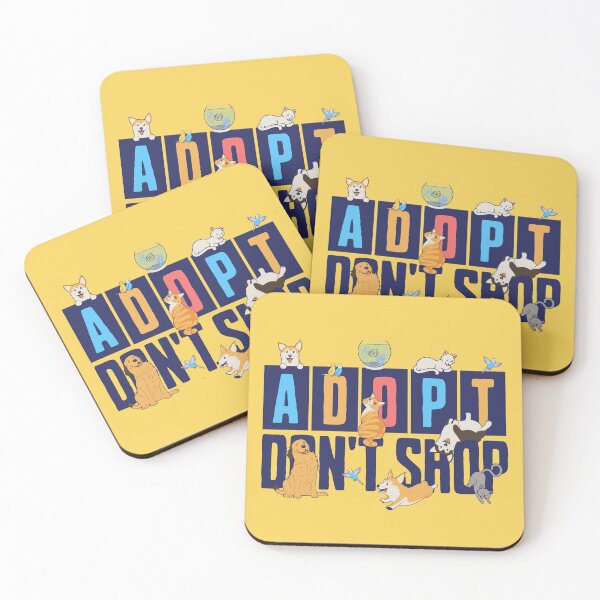 Item preview, Adopt Don’t Shop – Cute Animal Letters designed and sold by AngryToro.