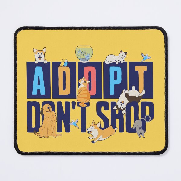 Item preview, Adopt Don’t Shop – Cute Animal Letters designed and sold by AngryToro.