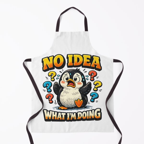 Item preview, No Idea What I'm Doing – Confused Funny Penguin Humor Art | Relatable Life Gift designed and sold by irfanshikh.