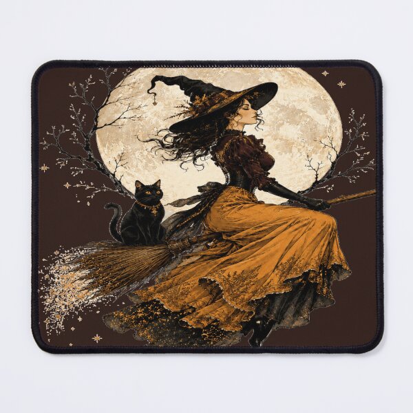 Item preview, Witchcore Moon Black Cat Halloween Tee designed and sold by POD DYNASTY | Original Print On Demand T-Shirt Graphics.