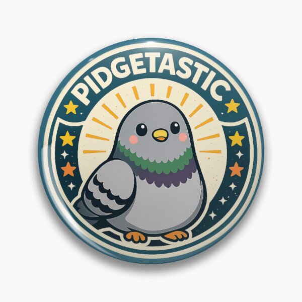 Item preview, Pidgetastic Cute Pigeon Badge designed and sold by ChirpInc.