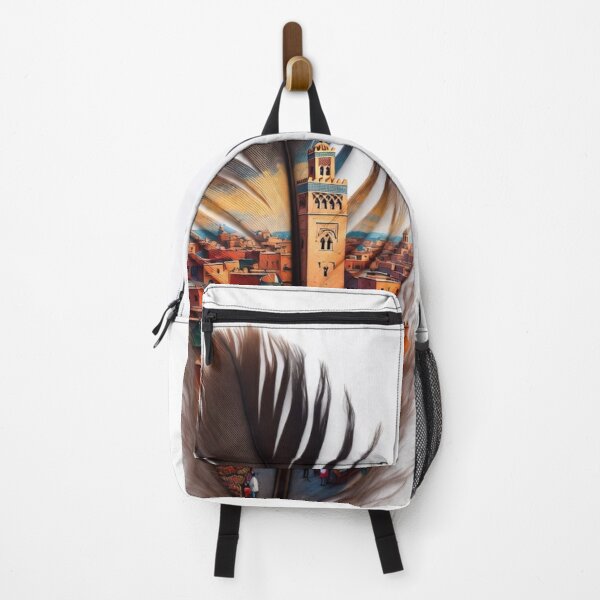 Item preview, Marrakech Feather Art | Moroccan Medina Travel Illustration designed and sold by GalleryPeak.