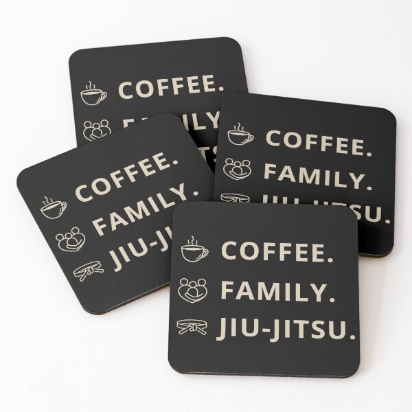 Aperçu de l'œuvre Café. Famille. Jiu-jitsu. créée et vendue par DojoCraftJapan.