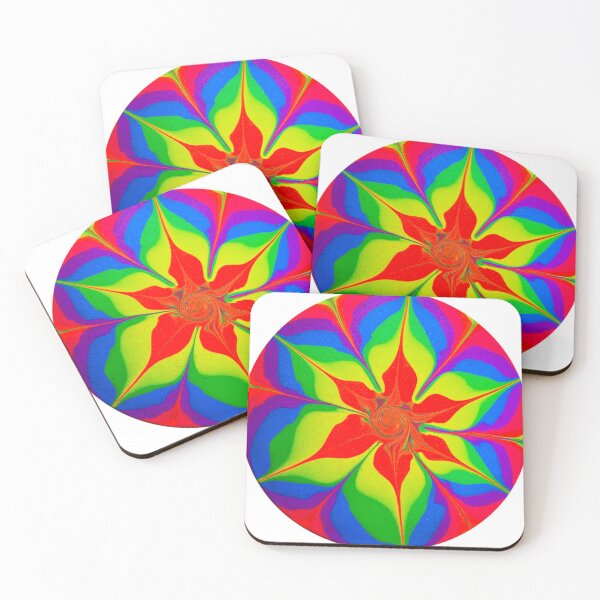 Item preview, Rainbow Abstract Flower Painting designed and sold by DardinieDesigns.