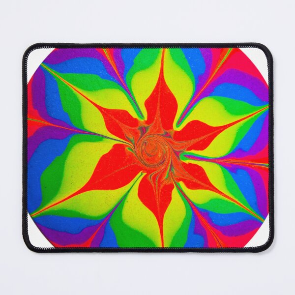 Item preview, Rainbow Abstract Flower Painting designed and sold by DardinieDesigns.
