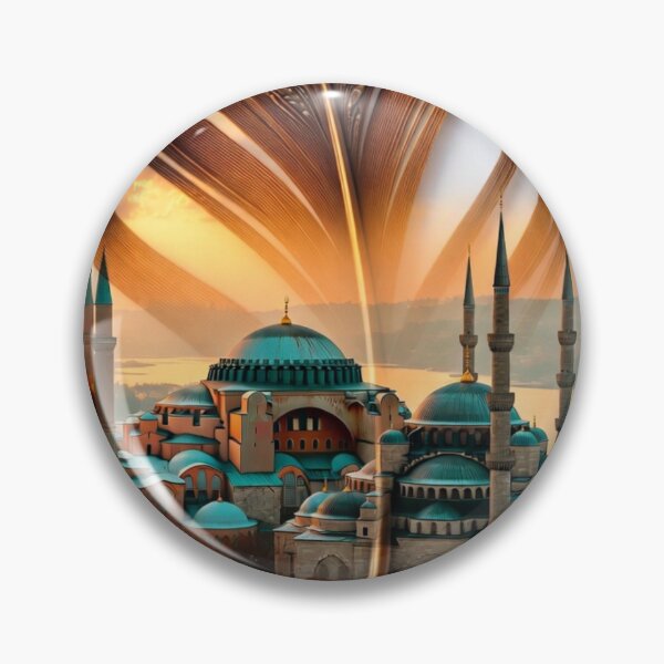 Item preview, Istanbul Feather Art | Hagia Sophia & Blue Mosque Travel Illustration designed and sold by GalleryPeak.
