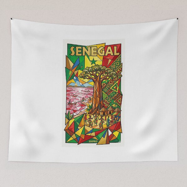 Item preview, Senegal Cubist Art Poster – Baobab African Art Wall Decoration – ZK PRO designed and sold by zalakopro.