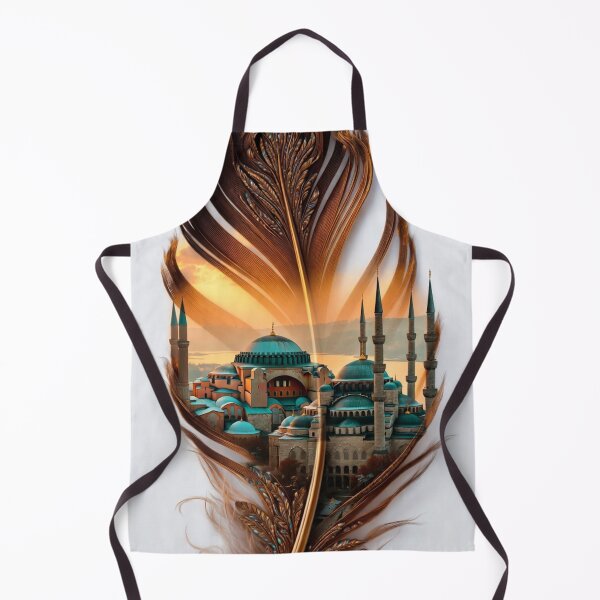 Item preview, Istanbul Feather Art | Hagia Sophia & Blue Mosque Travel Illustration designed and sold by GalleryPeak.