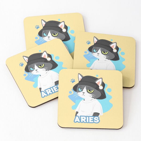 Item preview, Aries Grumpy Cat designed and sold by Kau_eunoia_arte.