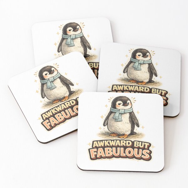 Item preview, Awkward But Fabulous – Cute Watercolor Penguin Confidence Art | Awkward Person Gift designed and sold by irfanshikh.