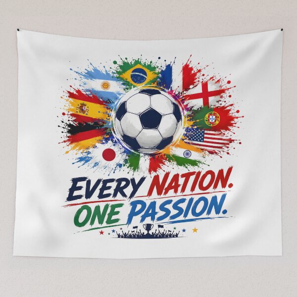 Item preview, every nation one team, fifa collectibles, soccer tournament, team jerseys, fifa art prints designed and sold by TrueArtVibes.