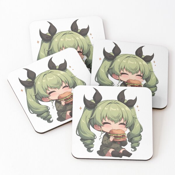 Item preview, Anchovy Girls und Panzer Chibi Burger Kawaii Feast designed and sold by earlobejerk.