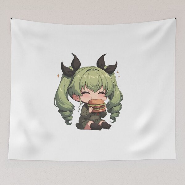 Item preview, Anchovy Girls und Panzer Chibi Burger Kawaii Feast designed and sold by earlobejerk.