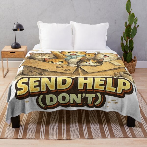 Item preview, Send Help Don't – Funny Cats in Box Chaos Humor Art | Cat Lover Gift designed and sold by irfanshikh.