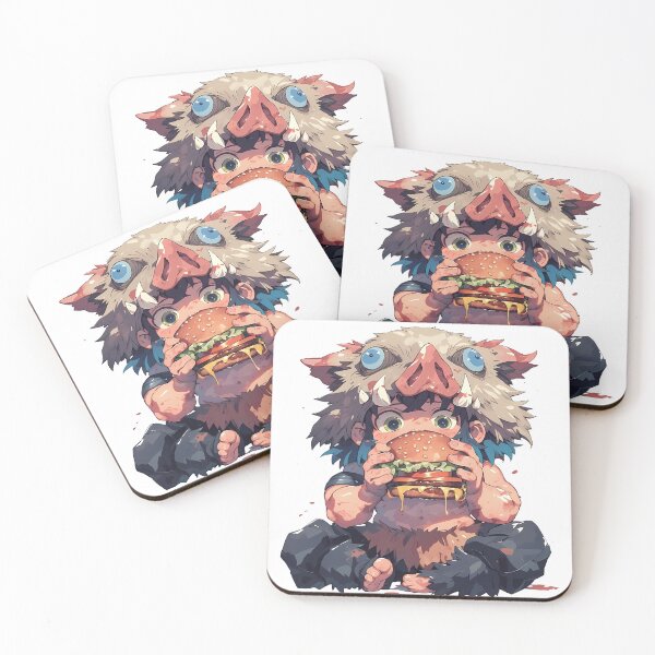 Item preview, Inosuke Hashibira Demon Slayer Chibi Burger Surprise designed and sold by earlobejerk.