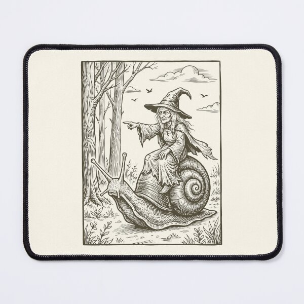 Item preview, Medieval Witch Snail Rider Retro Renaissance Fantasy designed and sold by Y-Vibes.
