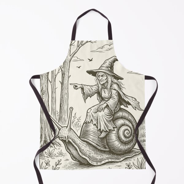 Item preview, Medieval Witch Snail Rider Retro Renaissance Fantasy designed and sold by Y-Vibes.