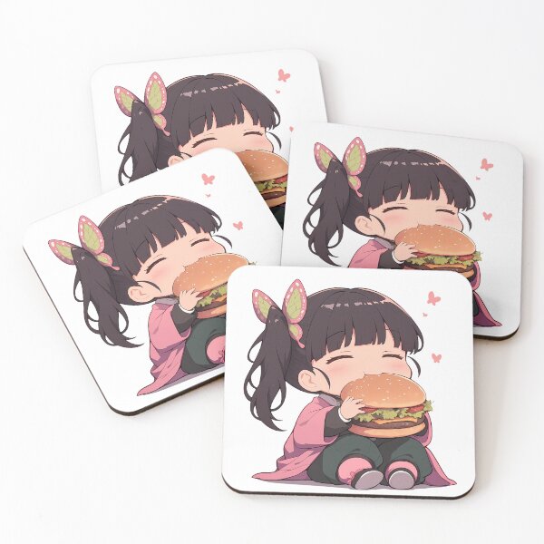 Item preview, Kanao Tsuyuri Demon Slayer Chibi Burger Butterfly Charm designed and sold by earlobejerk.