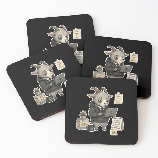 Item preview, Exhausted Hustle Culture Capricorn Goat Overworked Employee designed and sold by AMS.
