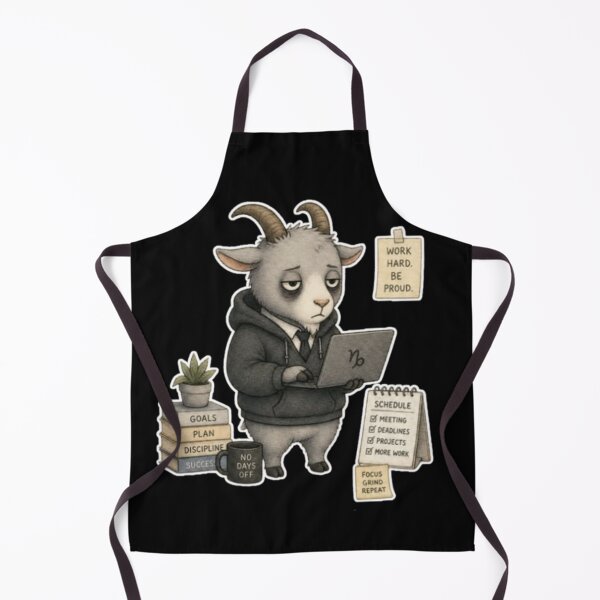 Item preview, Exhausted Hustle Culture Capricorn Goat Overworked Employee designed and sold by AMS.