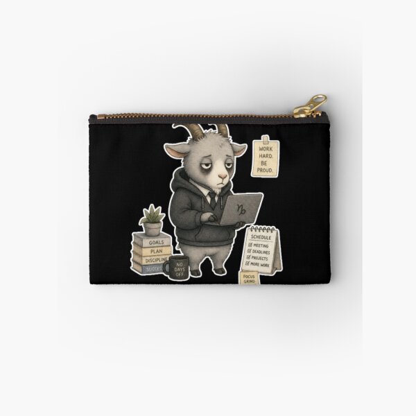 Item preview, Exhausted Hustle Culture Capricorn Goat Overworked Employee designed and sold by AMS.
