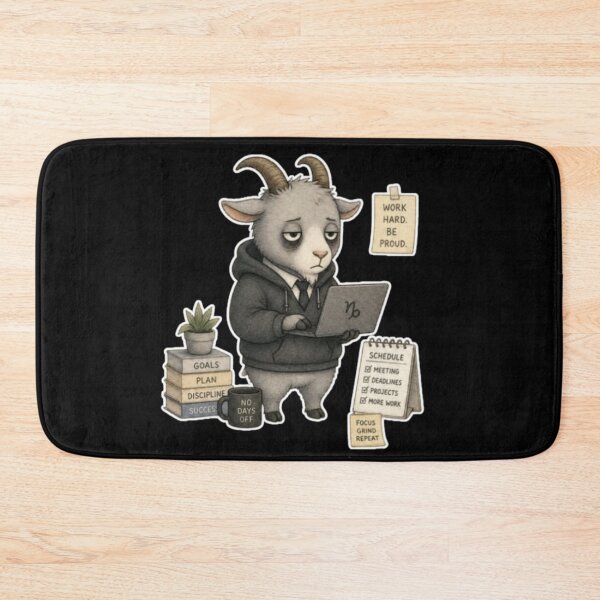 Item preview, Exhausted Hustle Culture Capricorn Goat Overworked Employee designed and sold by AMS.