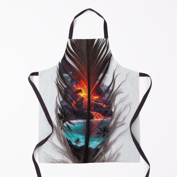 Item preview, Hawaii Volcano Feather Art | Lava & Tropical Beach Travel Illustration designed and sold by GalleryPeak.
