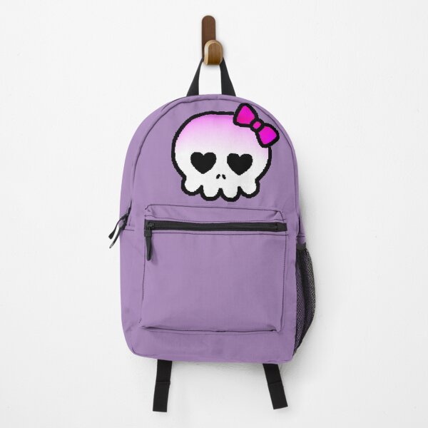 Item preview, Kawaii Pixel Skull Pink Bow Heart designed and sold by AstronautMerch.