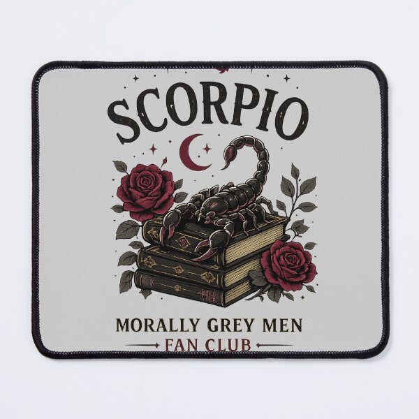 Item preview, Scorpio Morally Grey Men Fan Club – Dark Romantasy Zodiac Design designed and sold by Moonwoven Studio.