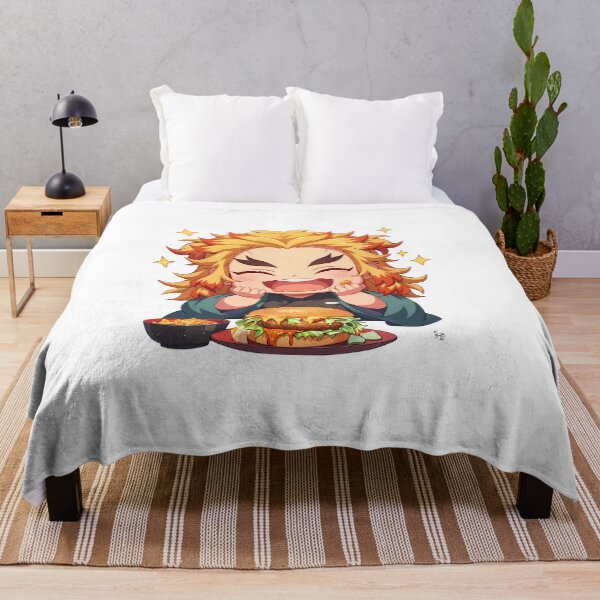 Item preview, Kyojuro Rengoku Demon Slayer Chibi Burger Flame Joy Feast designed and sold by earlobejerk.