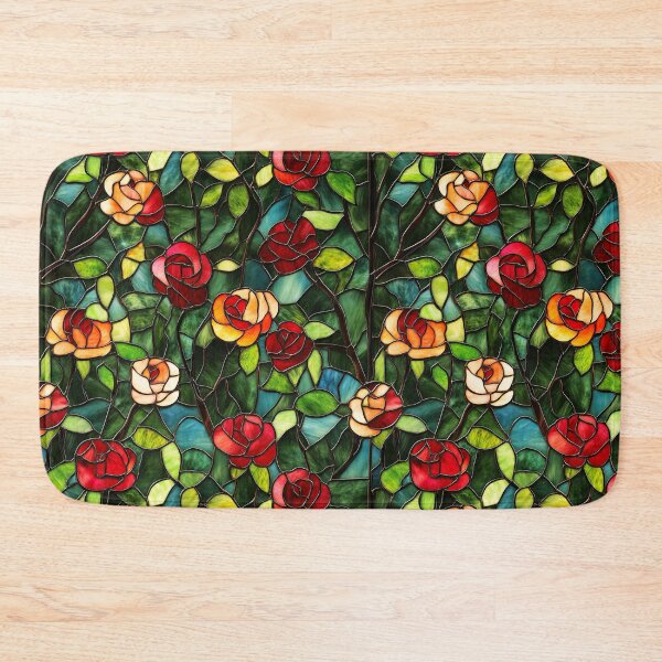 Item preview, Mosaic Rose Garden Stained Glass Photo Texture designed and sold by DigitaICraft.