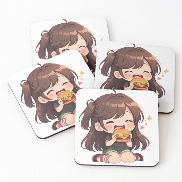Artikelvorschau, Mizuhara Chizuru Rent A Girlfriend Chibi Burger Cheer entworfen und verkauft von earlobejerk.