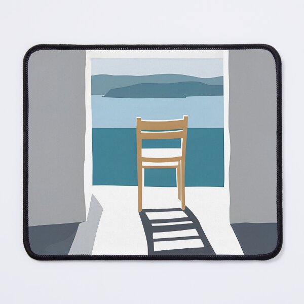 Item preview, Mediterranean Morning Solitude - Minimalist Aegean Sea Window View designed and sold by angelisart.