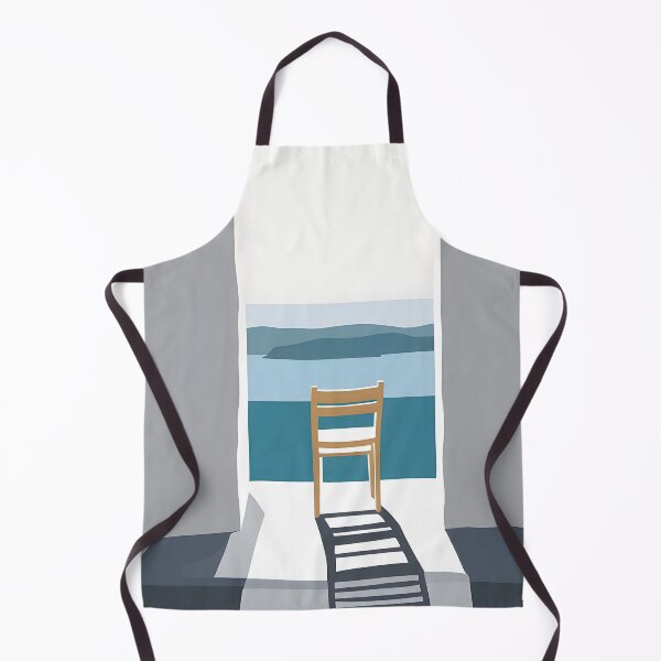 Item preview, Mediterranean Morning Solitude - Minimalist Aegean Sea Window View designed and sold by angelisart.