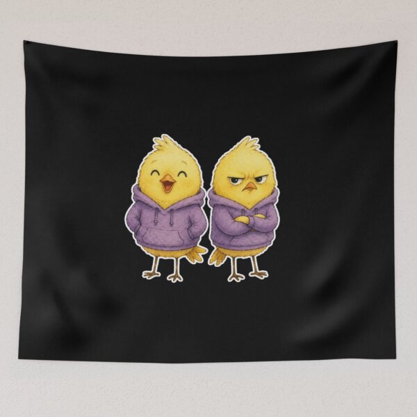 Item preview, Funny Introvert vs Extrovert Chicks in Hoodies designed and sold by AMS.