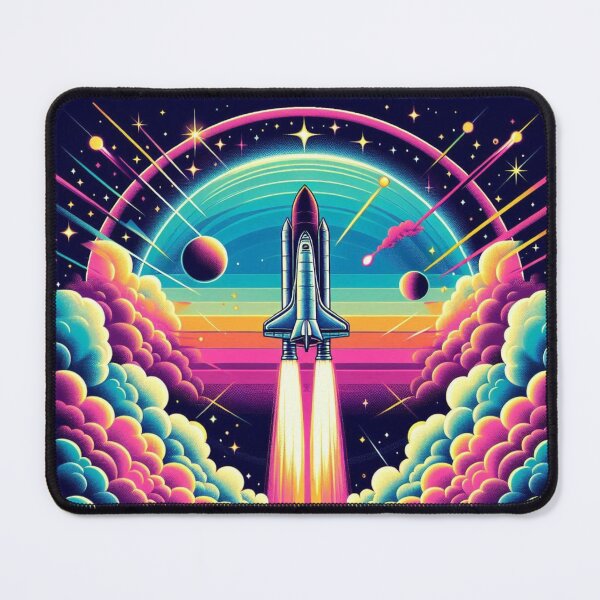 Item preview, Space Shuttle Launch – Retro Cosmic Adventure designed and sold by Dogandesighn.