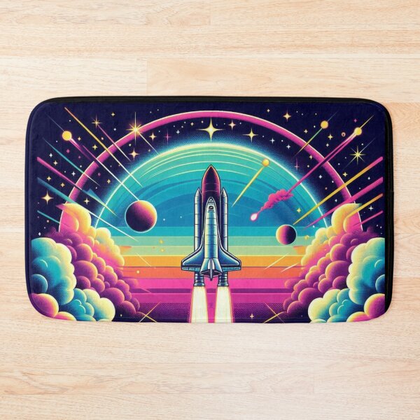 Item preview, Space Shuttle Launch – Retro Cosmic Adventure designed and sold by Dogandesighn.
