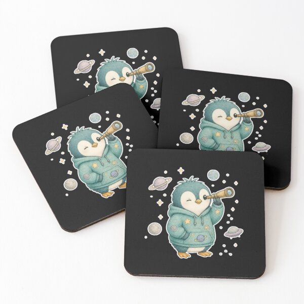 Item preview, Cute Space Explorer Penguin Telescope and Planets designed and sold by AMS.