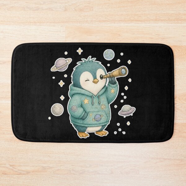 Item preview, Cute Space Explorer Penguin Telescope and Planets designed and sold by AMS.