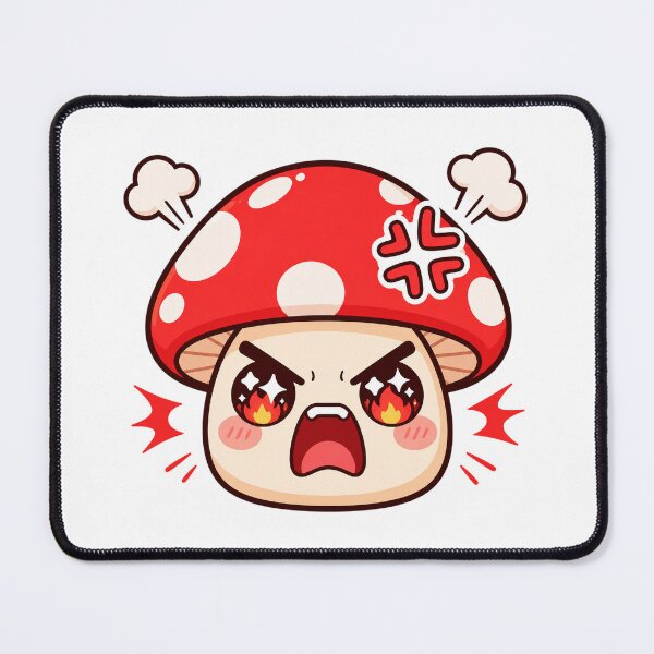 Item preview, Cute Angry Fire Eyes Rage Mushroom designed and sold by Tom-Riley.