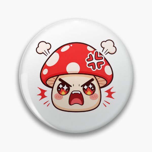 Item preview, Cute Angry Fire Eyes Rage Mushroom designed and sold by Tom-Riley.