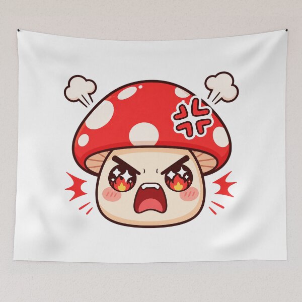 Item preview, Cute Angry Fire Eyes Rage Mushroom designed and sold by Tom-Riley.