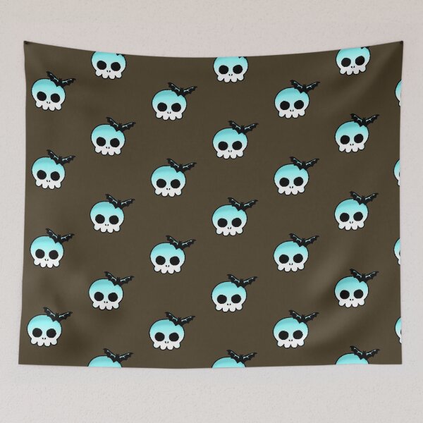 Item preview, Pixel Skull Ice Cyan Spooky Minimal designed and sold by AstronautMerch.