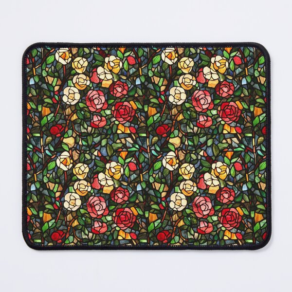 Item preview, Red Rose Pale Vine Stained Glass Photo Texture designed and sold by DigitaICraft.